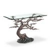 SPI Home Cypress Tree End Table – 30" Tall Bronze Metal Tree Base with 48" Glass Top, Nature-Inspired Entryway or Hall Table - 2 of 3