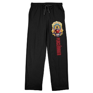 Peacemaker Hero & Logo Men's Black Sleep Pajama Pants - 1 of 4