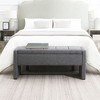 CAVINAS 47"L Modern End-of-Bed Storage Ottoman Bench,Soft Linen Upholstered Footrest Stool Versatile Entryway Bench for Bedroom&Living Room - 4 of 4