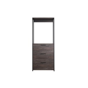 HomeStock Monica Wood Walk-in Closet with Three Drawers and One Shelf in Rustic Gray - 1 of 4