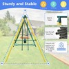 RUVALINO Playground Swings for Outdoor Swing Set, Children Outdoor Playset Place, Suitable for Garden, Courtyard, Multicolored,162”*71”*80" - 3 of 4