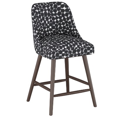 27" Geller Modern Counter Height Barstool Abstract Dot Black - Project 62™