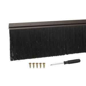 Unique Bargains Aluminum Alloy H-Shape Holder PP Bristle Rust-resistant Door Sweep 1 Pc - 1 of 3