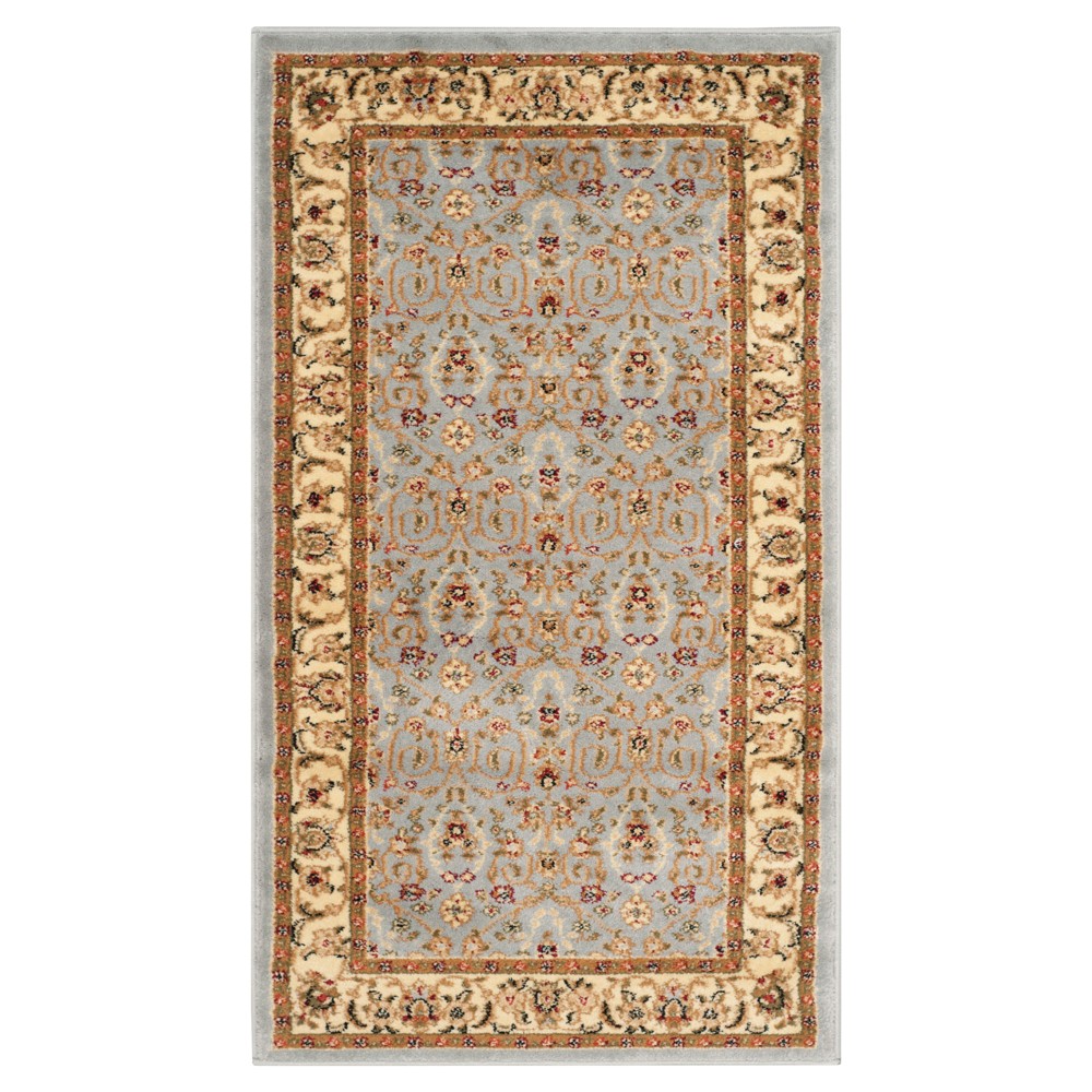 2'3inx4' Geometric Accent Rug Light Blue/Ivory - Safavieh