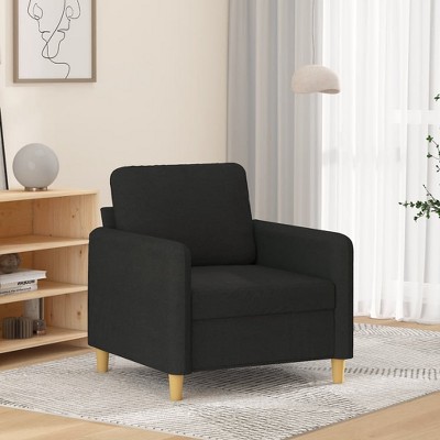 vidaXL Sofa Chair Black 23.6 in. Fabric