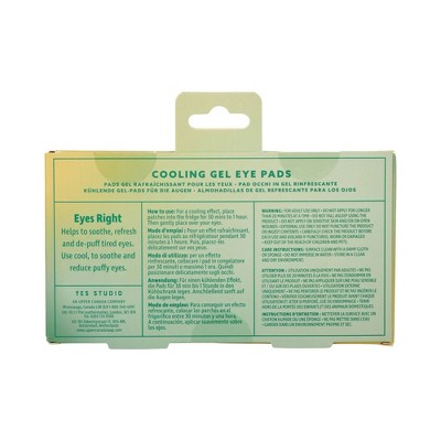 YES STUDIO Cooling Gel Eye Pads - Cool As A Cucumber - 2ct