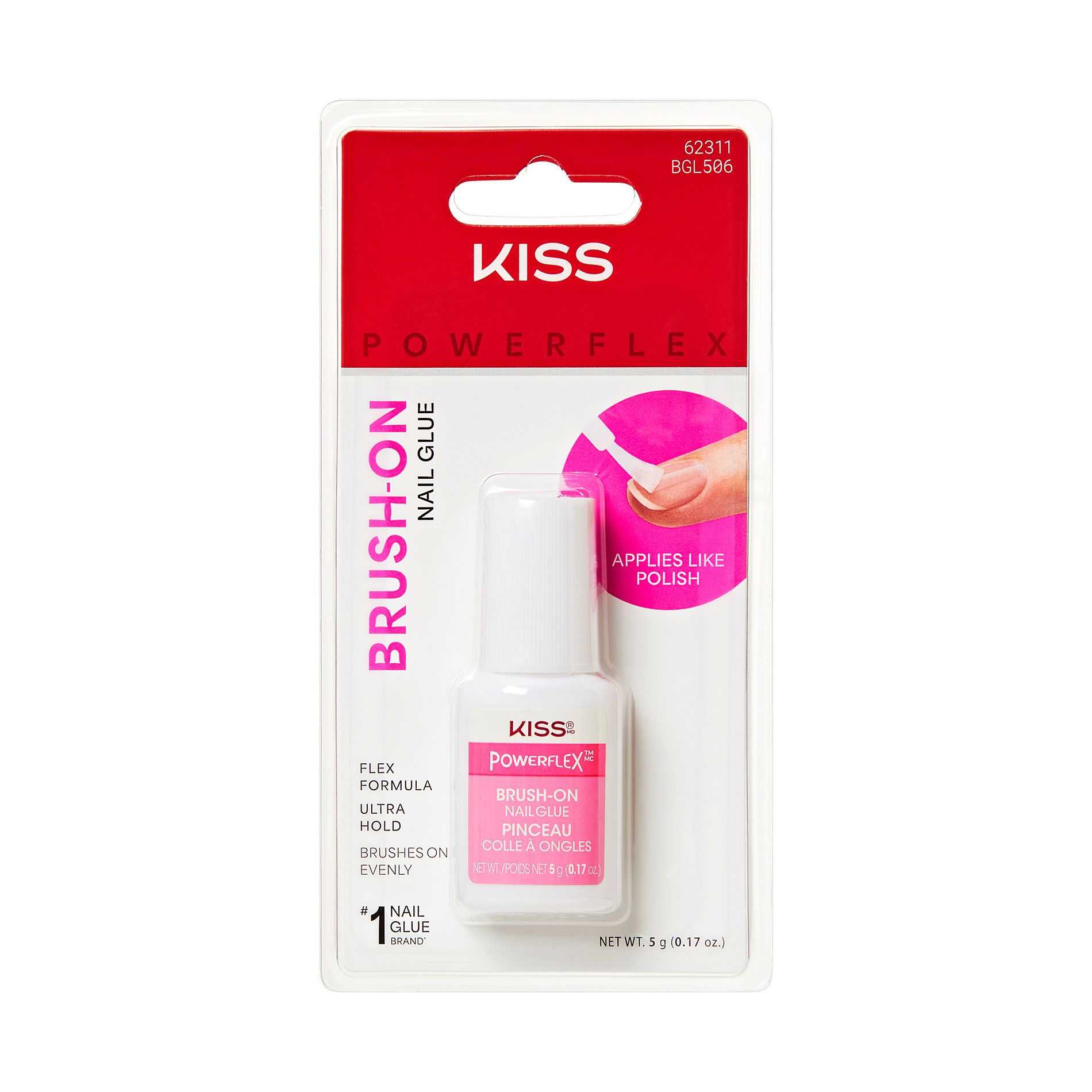 KISS PowerFlex Brush-On Nail Glue - 0.17oz