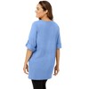 Woman Within Plus Size Perfect Roll-Tab-Sleeve Notch-Neck Tunic - 3 of 4