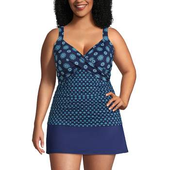 Lands' End Women's Upf 50 Underwire Square Neck Tankini Top : Target