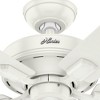 Hunter Fans 52" Crestfield Lighted Ceiling Fan Fresh White with Drifted Oak Blades, Integrated LED, Pull Chain Control - 3 of 4