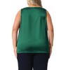 Agnes Orinda Women's Plus Size Silky Satin V Neck Casual Sleeveless Summer Basic Tank Tops - 4 of 4
