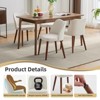 Set of 2 Dining Chair with Wood Legs, Fabric Wing Backrest with Thick Cushions for Dining Room, Living Room - 4 of 4
