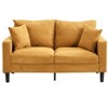 NicBex Corduroy Loveseat Sofa,Sofa with Wooden Frame and 2 Pillows,Modern Upholstered Sofa for Living Room,Office - 4 of 4