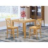 East West Furniture,3 Pc counter height pub set - high top Table and 2 Kitchen Dining Chairs. - 4 of 4