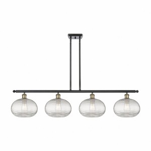 Ithaca - 4 Light Stem Hung Island In Industrial Style-10 Inches Tall and 48.25 Inches Wide - 1 of 1