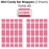 Big Dot of Happiness It's A Girl - Mini Candy Bar Wrappers, Round Candy Stickers & Circle Stickers - Pink Baby Shower Candy Favor Sticker Kit -304 Pcs - 3 of 4