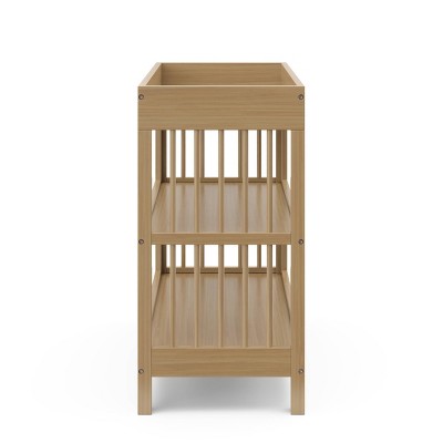 Driftwood Pine Wood Changing Table with Water-Resistant Pad