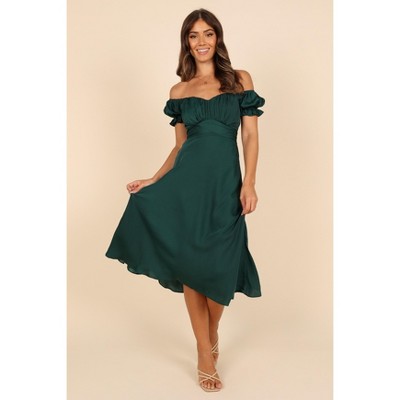 Petal And Pup Women's Mickenna Sweetheart Frill Midi Dress - Emerald Xl :  Target