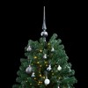 Artificial Hinged Christmas Tree 300 LEDs & Ball Set 70.9" - 3 of 4