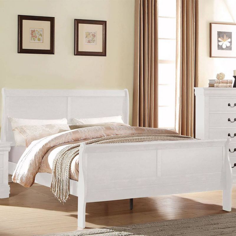 85&#34;Twin Bed Louis Philippe Bed White - Acme Furniture, 1 of 7