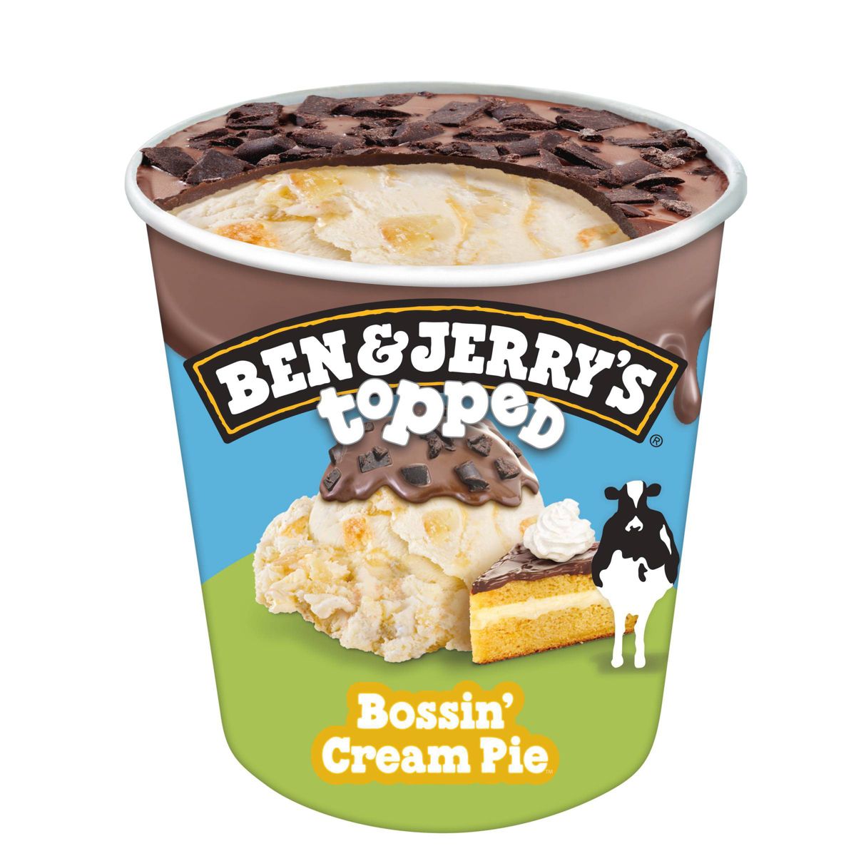 Ben & Jerry's Topped Bossin' Cream Pie Frozen Ice Cream - 1 Pint - thumbnail 2