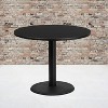 Flash Furniture 36'' Round Black Laminate Table Top with 24'' Round Table Height Base - 2 of 4
