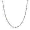 Black Bow Jewelry 5.75mm, Sterling Silver, Solid Oval Cable Chain Necklace - image 3 of 4