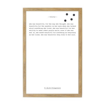 24" x 32" Beauty - F. Scott Fitzgerald Magnet Board Brown - Petal Lane