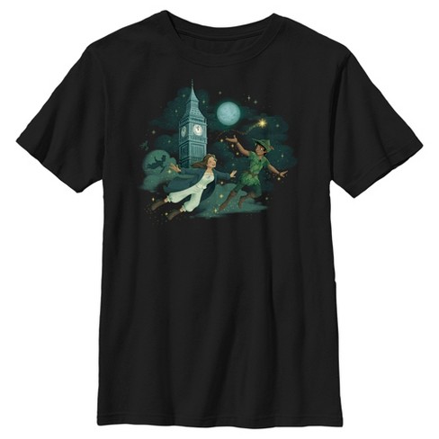 : Animated T-shirt Boy\'s Wendy Target & Flying Scene Peter Pan