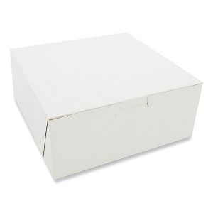 SCT Bakery Boxes, Standard, 7 x 7 x 3, White, Paper, 250/Carton - 1 of 4