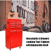 Heavy-Duty 5-Drawer Tool Chest, Rolling Metal Cabinet with 4 Wheels, Adjustable Shelf Storage, 100KG Capacity for Workshop Garage - 3 of 4