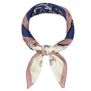 Anna-Kaci Silk Feeling Hair Scarf Small Square Satin Head Scarf Neckerchief Women 23 Inches - 1 of 4