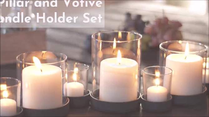 19.5" x 5.2" 7 Pillar/Votive Candle Holder Black - Danya B, 2 of 5, play video