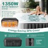 DoCred Inflatable Hot Tub with Air Jets, Heater Pump & Insulated Cover – Available in 2–4 or 4–6 Person Sizes, Round or Square Design - 2 of 4