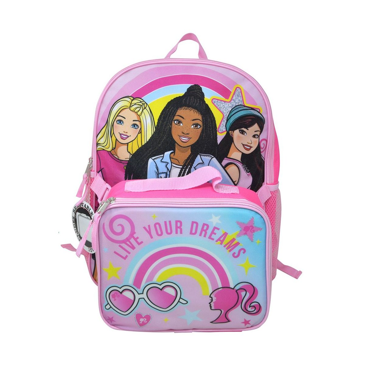 Barbie 16" Backpack with Lunch Bag Live Your Dreams