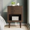 NicBex Wood Nightstand,Bedside Tables with Top Drawer and Bottom Shelf for Bedroom,Living Room - 2 of 4