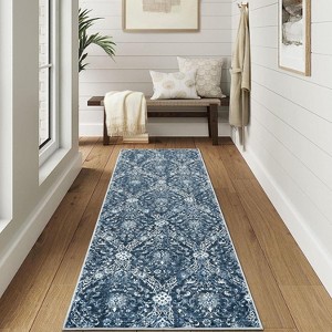 Acekool 5x7 Washable Rug – Vintage-Inspired Non-Slip Carpet, Ultra-Thin Floor Mat for Living Room & Bedroom, - 1 of 4