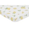Sweet Jojo Designs Girl Baby Fitted Mini Crib Sheet Lemon Yellow Green and Beige - 2 of 4