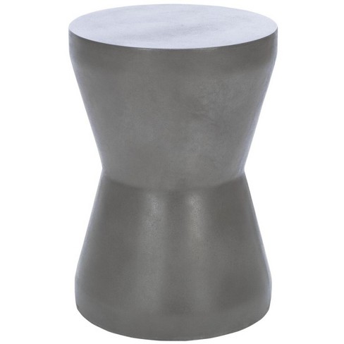 Torre Concrete Indoor/outdoor Accent Stool - Dark Grey - Safavieh : Target