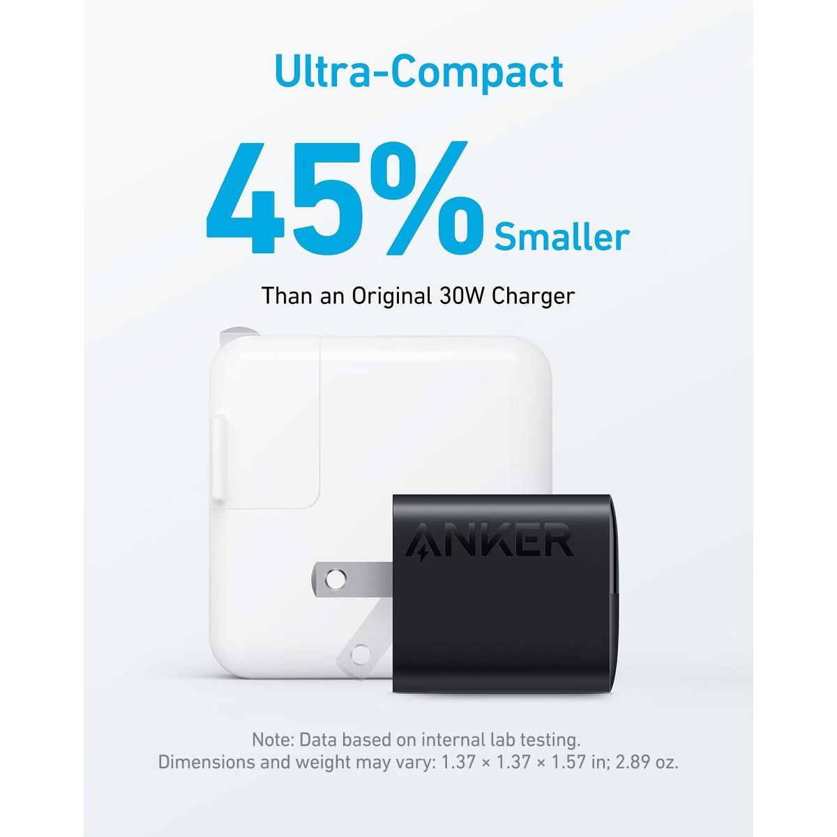 Anker USB Charger Block, 33W 2 Port Compact Type C Charger with Foldable Plug for iPhone 17/16 Series, Galaxy, and More - thumbnail 4