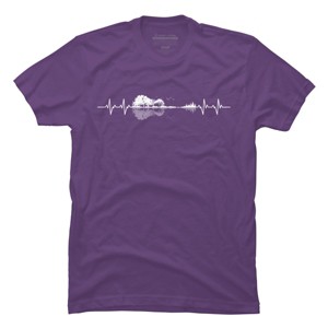 Men's Design By Humans Nature Guitar Heart Beat By Maryedenoa T-Shirt - 1 of 2