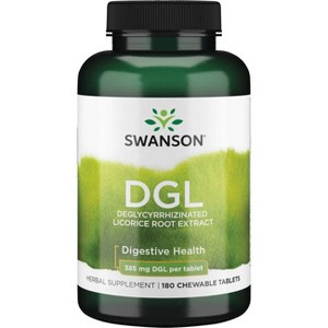 Swanson Herbal Supplements DGL Deglycyrrhizinated Licorice Root Extract 385 mg Chewable 180ct. - 1 of 3