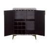 Treasure Trove Accents 2 Door Cabinet Obsidian Black/Bone White: Gold Iron Pulls, Mango Wood, MDF - image 3 of 4