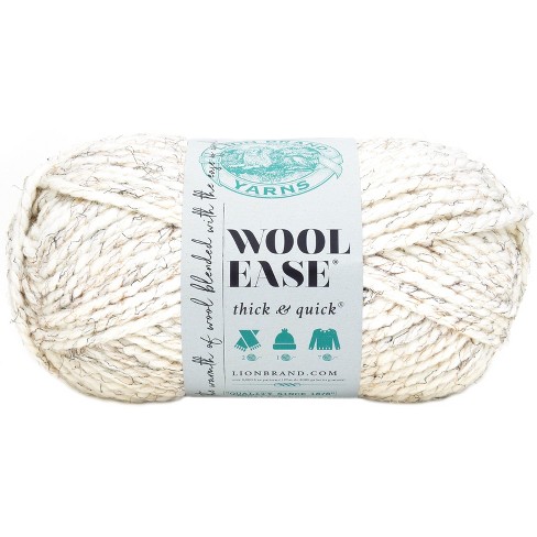 3 Pack) Lion Brand Wool-ease Thick & Quick Yarn - Barley : Target