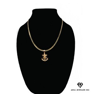 Aria Jeweler Inc Chain with Grim Reaper on Anchor - 1 of 3