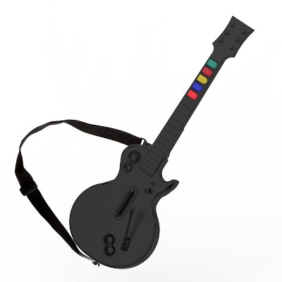 NBCP Guitar Hero Guitar for PlayStation 3 and PC, Wireless Black Guitar Controller with Strap for Clone Hero, Rock Band and Guitar Hero Games