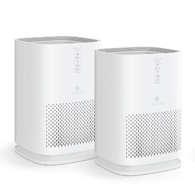 Medify Air MA-14 Compact Portable Tabletop Indoor Home Personal Air Purifier with Higher Grade of HEPA-H13 Filter for 200 Sq. Ft Rooms, White, 2 Pack