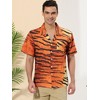 Lars Amadeus Men's Animal Print Short Sleeves Button Up Casual Print Shirts - 2 of 4
