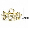 Slickblue Trendy Gold IP Stainless Steel Ring for Women with Brilliant Clear CZ - Fashion Must-Have, Size 5-10 - 3 of 4