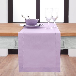 Solino Home Cotton and Linen Hemstitch Table Runner - 1 of 4
